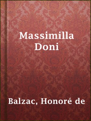 cover image of Massimilla Doni